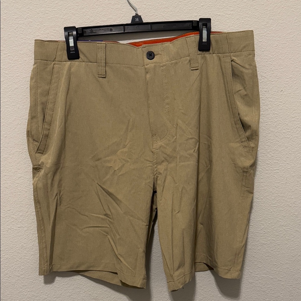 Classic Tan Men's Flat Front Shorts